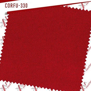 CORFU-330 (CORFU-330 AS 99%ctn/1%AS 330gsm, twill 3/1, Red #128-06) CORFU-330 (CORFU-330 AS 99%ctn/1%AS 330gsm, twill 3/1, Red #128-06)